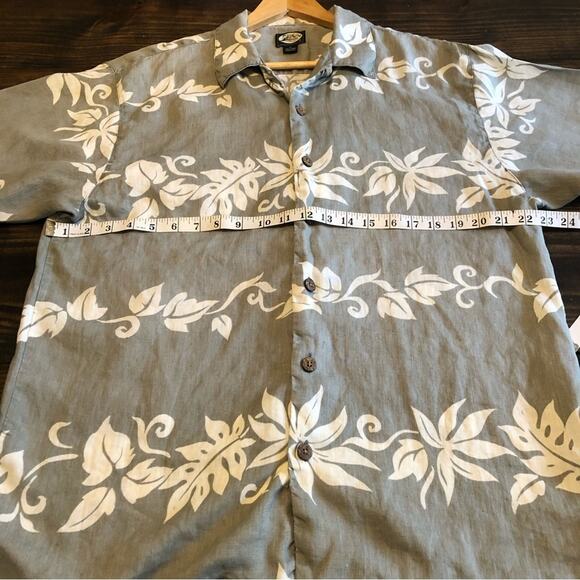 Vintage Tommy Bahama 100% Linen Hawaiian Shirt Men's Medium Dad Grandpa Vacation - Picture 5 of 9